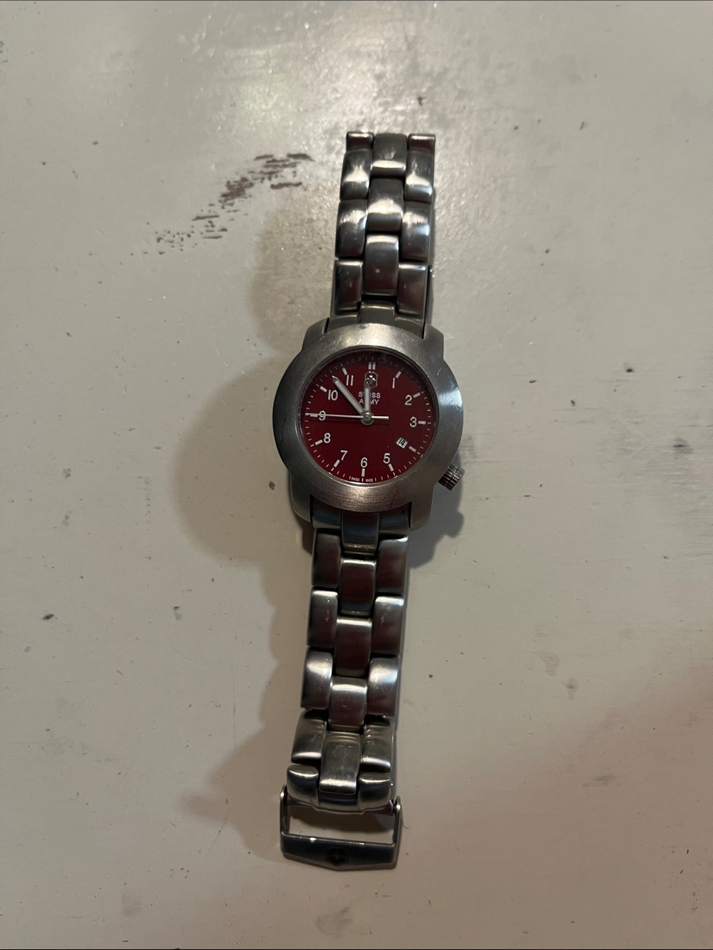 Victorinox Swiss Army  Stainless Steel Watch with Red Dial